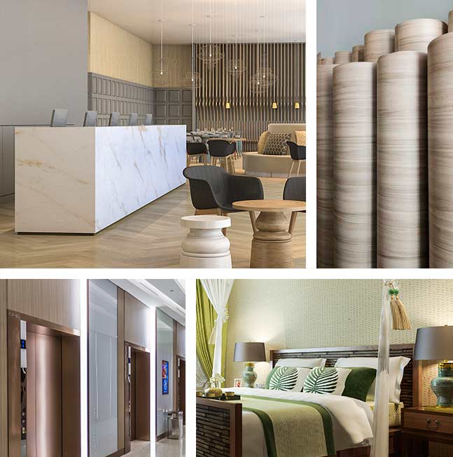 Revestimiento con textura de habitación de hotel
