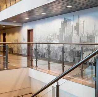 Fotomural skyline pared completa oficinas