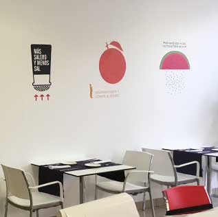 Vinilo de corte para cafetería